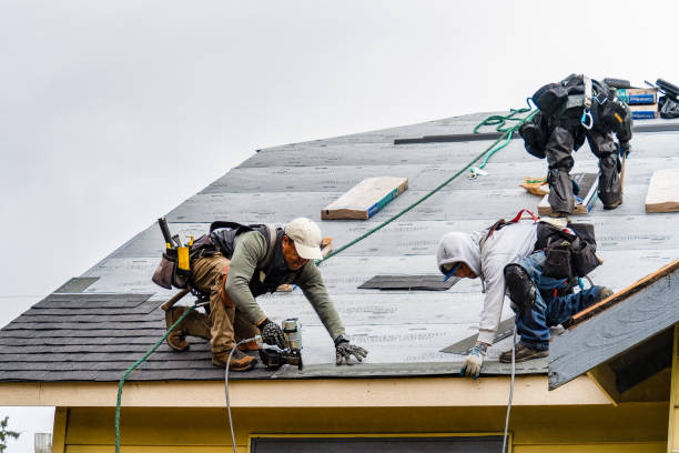 Professional Roofing technician working in Stockertown, PA